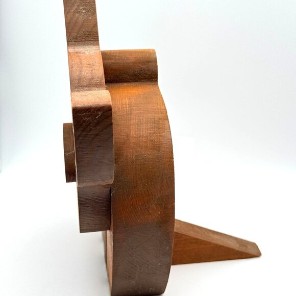 Wooden Pig Doorstop Vintage Handcrafted Handpainted Farmhouse Rustic Decor - Picture 9 of 10